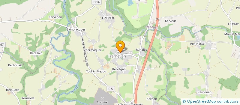 localisation de l'entreprise CHOUBOULIX  TREMEVEN