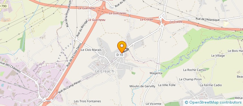 localisation de l'entreprise CHOUCH'INVEST  TREGUEUX