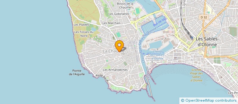 localisation de l'entreprise CHOUCHOU PLAGE à LES SABLES D'OLONNE