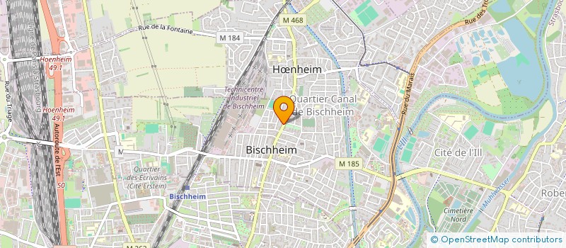 localisation de l'entreprise CHOUETTE PEINTURE  BISCHHEIM