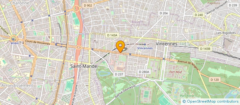 localisation de l'entreprise CHOUKRI NEGOCE AUTOS à VINCENNES