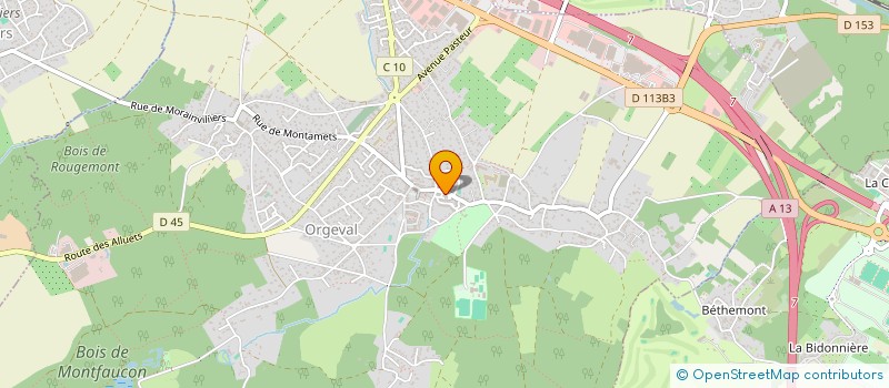 localisation de l'entreprise CHOUQUETTE ET PEPIN  ORGEVAL