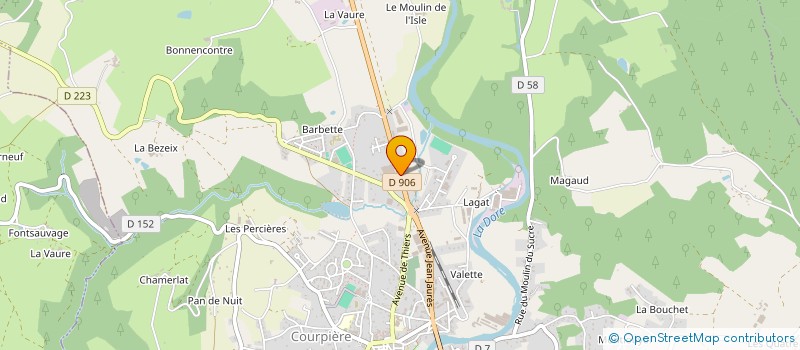 localisation de l'entreprise CHOUVEL PERE ET FILS à VOLLORE-MONTAGNE