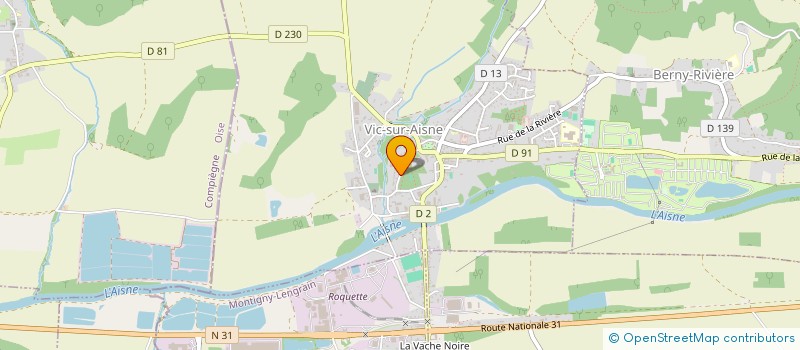 localisation de l'entreprise CHPA à VIC-SUR-AISNE