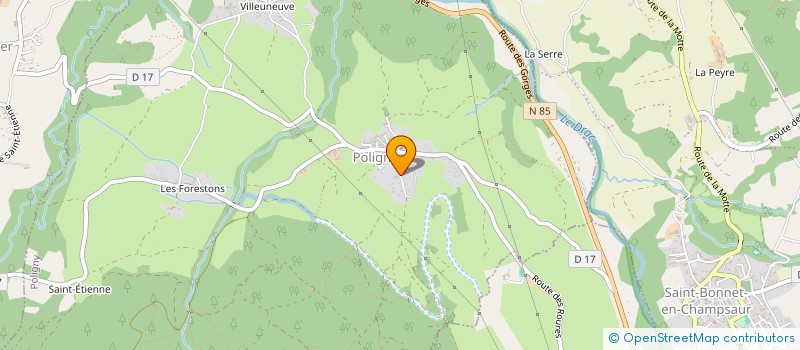 localisation de l'entreprise CHR ALPIN à POLIGNY