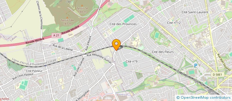 localisation de l'entreprise CHR AUTO à LENS