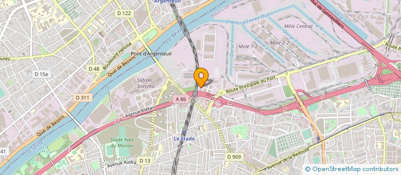 localisation de l'entreprise CHR LOGISTIQUE à GENNEVILLIERS
