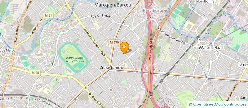 localisation de l'entreprise CHREDEL à MARCQ-EN-BARŒUL