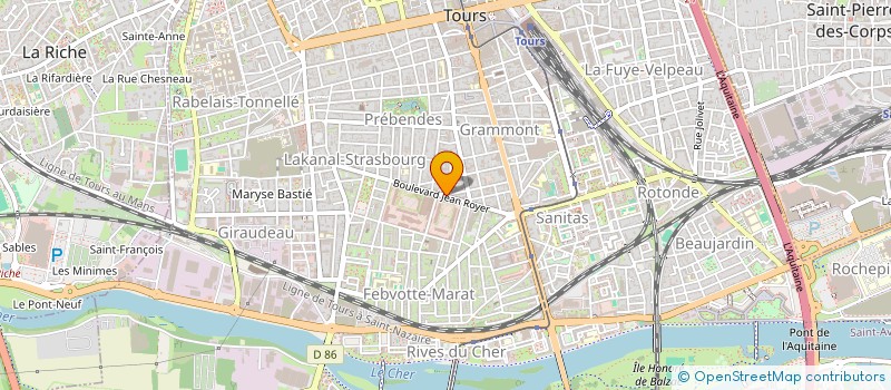 localisation de l'entreprise CHRETIEN  TOURS