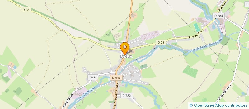 localisation de l'entreprise CHRETIEN MOTOCULTURE à ETREUX