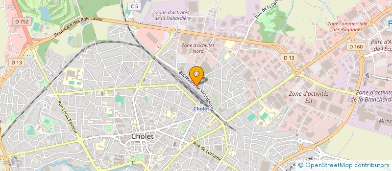 localisation de l'entreprise CHRICIN à CHOLET