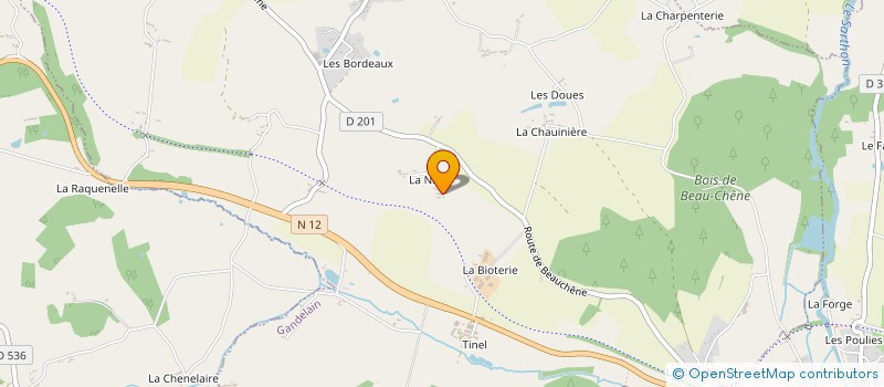localisation de l'entreprise CHRIS à GANDELAIN
