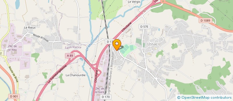 localisation de l'entreprise CHRIS'AUTO & ASSOCIES  USSAC