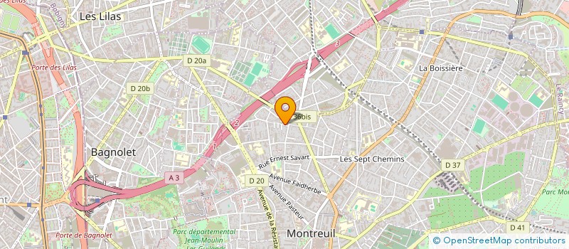 localisation de l'entreprise CHRIS B ENTREPRISE à MONTREUIL