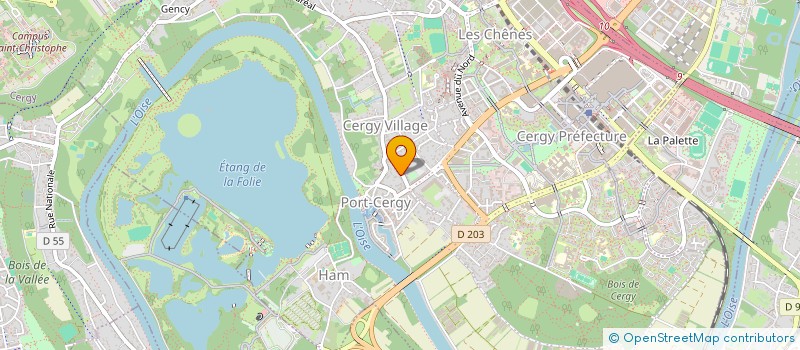 localisation de l'entreprise CHRIS COIFF  CERGY