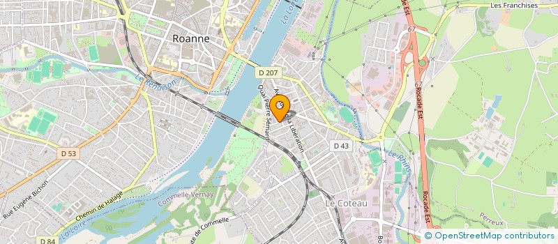 localisation de l'entreprise CHRIS'COLOR  LE COTEAU