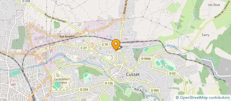 localisation de l'entreprise CHRIS ELEC à CUSSET