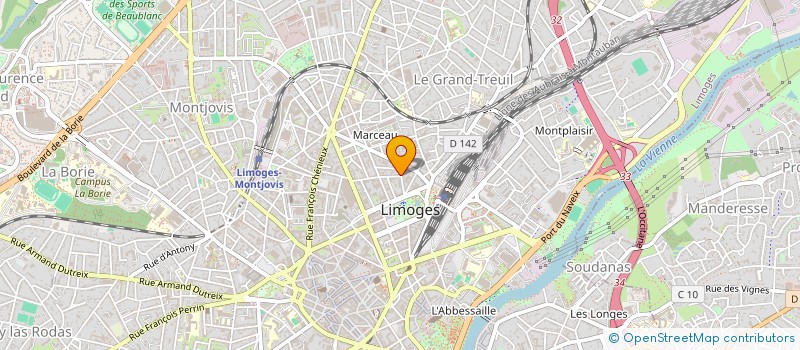 localisation de l'entreprise CHRIS ET MANU à LIMOGES