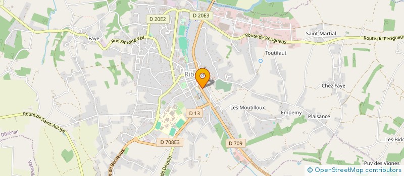 localisation de l'entreprise CHRIS & JO  RIBERAC