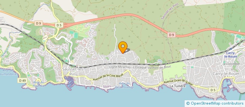 localisation de l'entreprise CHRIS-LIO  SAUSSET-LES-PINS