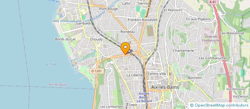 localisation de l'entreprise CHRIS'S COIFFURE  AIX-LES-BAINS