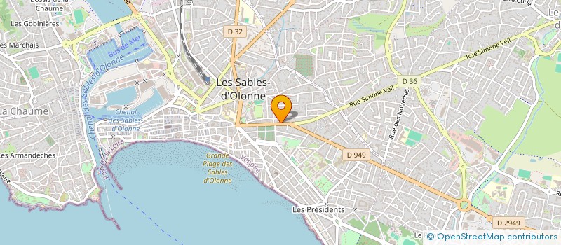 localisation de l'entreprise CHRIS'TAL BEAUTE à LES SABLES D'OLONNE