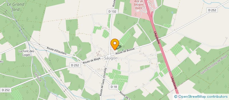 localisation de l'entreprise CHRIS TAXI  SAINT GIRONS D'AIGUEVIVES