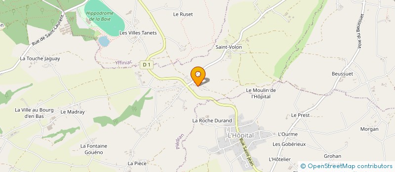 localisation de l'entreprise CHRIS. TP à PLEDRAN