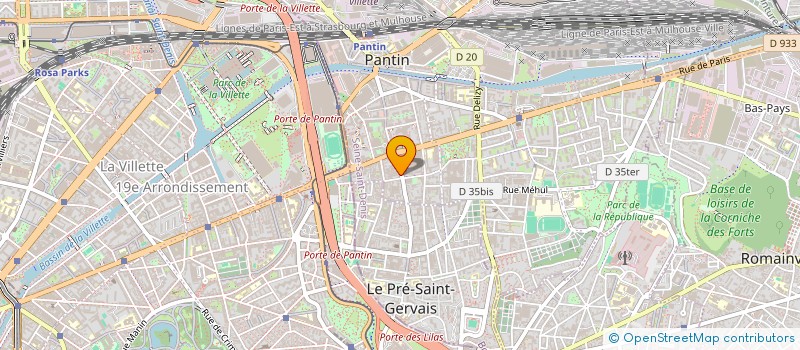 localisation de l'entreprise CHRIS TRANS  PANTIN