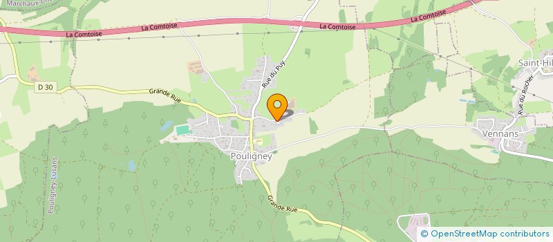 localisation de l'entreprise CHRISAN  POULIGNEY-LUSANS