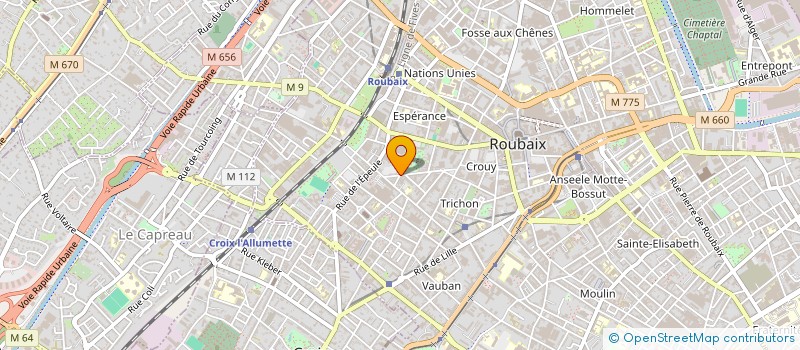 localisation de l'entreprise CHRISANA à ROUBAIX