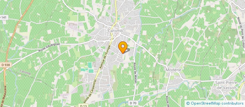 localisation de l'entreprise CHRISANGE  CAROMB