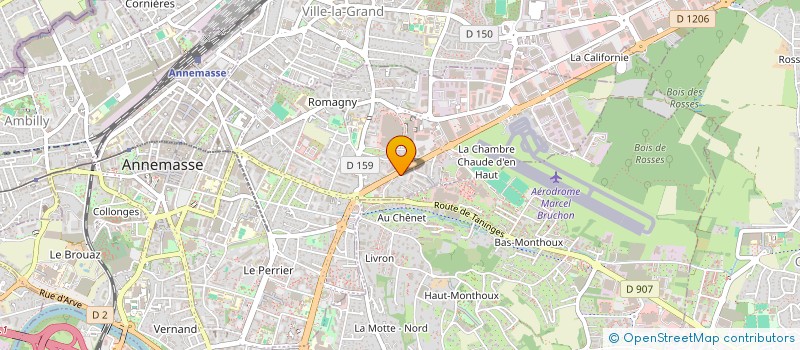 localisation de l'entreprise CHRISCO GESTION HOTELIERE SARL à ANNEMASSE