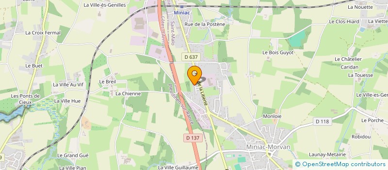 localisation de l'entreprise CHRISER INVESTISSEMENTS  MINIAC-MORVAN