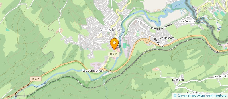 localisation de l'entreprise CHRISFRANCE  VILLERS-LE-LAC