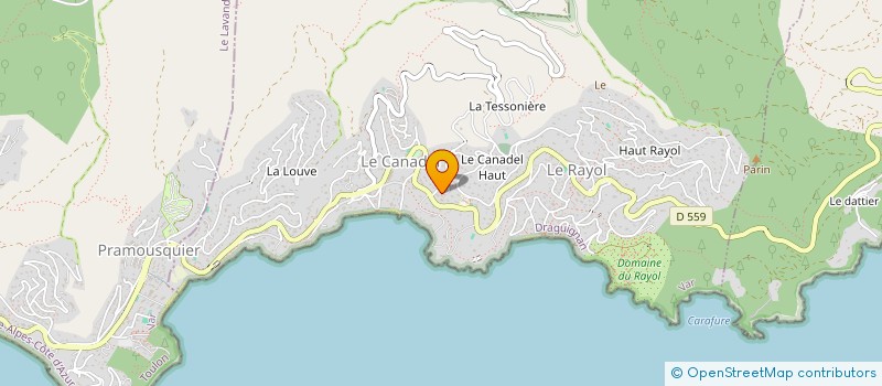 localisation de l'entreprise CHRISIMMOBILIER à RAYOL-CANADEL-SUR-MER