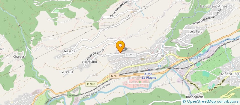 localisation de l'entreprise CHRISLAU  AIME-LA-PLAGNE