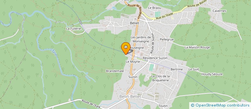 localisation de l'entreprise CHRISLAU  BELIN-BELIET