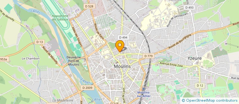 localisation de l'entreprise CHRISPORTS à MOULINS
