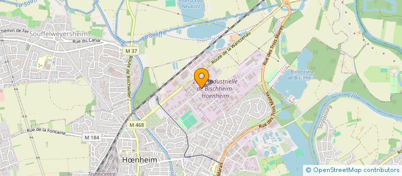 localisation de l'entreprise CHRIST ET PHILIPPOU  BISCHHEIM