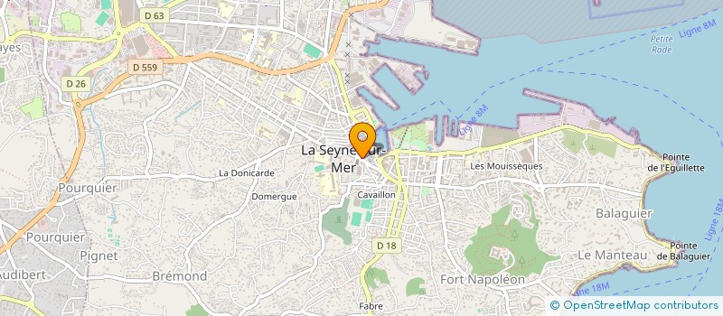 localisation de l'entreprise CHRISTAL à LA SEYNE-SUR-MER