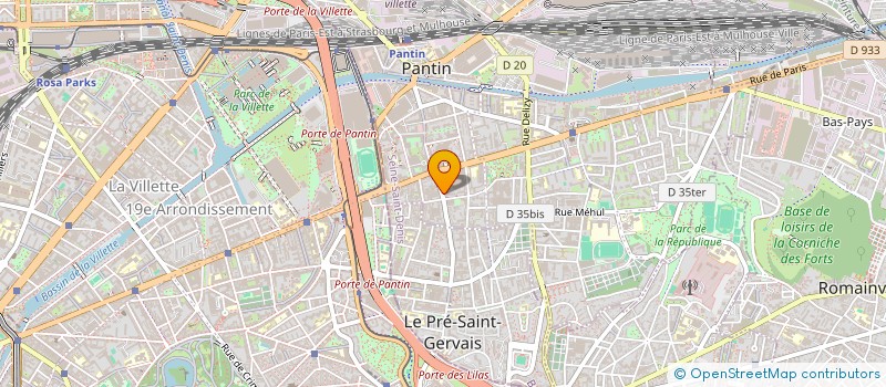 localisation de l'entreprise CHRISTALHYGINET  PANTIN