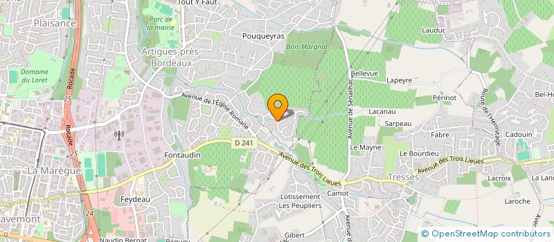 localisation de l'entreprise CHRISTALIE  ARTIGUES-PRES-BORDEAUX