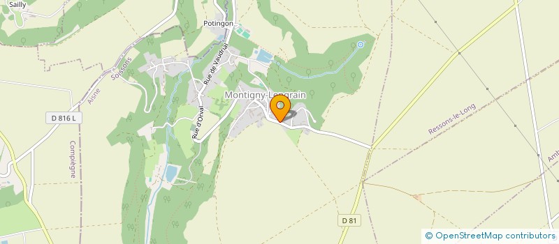 localisation de l'entreprise CHRISTALINE  MONTIGNY-LENGRAIN