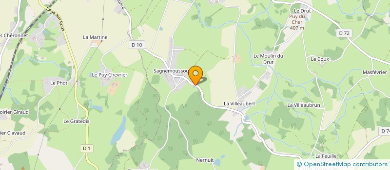 localisation de l'entreprise CHRISTALINE SARL à SAINT-PRIEST-LA-FEUILLE