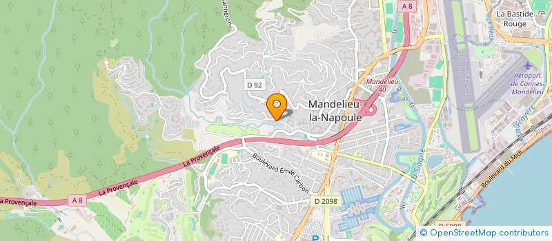 localisation de l'entreprise CHRISTANNE à MANDELIEU-LA-NAPOULE