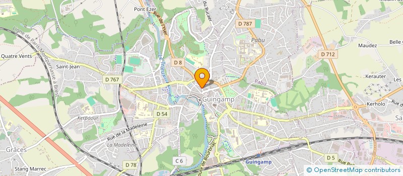 localisation de l'entreprise CHRISTELLE PASQUET, MARGAUX LE DREFF ET DIANE GIBLAINE, COMMISSAIRES DE JUSTICE ASSOCIEES  GUINGAMP