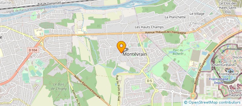 localisation de l'entreprise CHRISTELLE TROUBLE à MONTEVRAIN