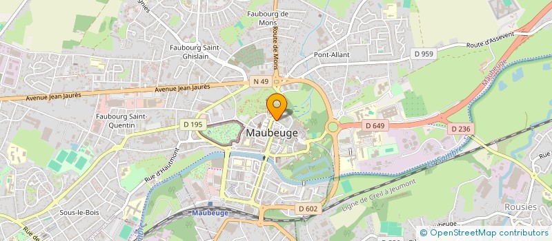 localisation de l'entreprise CHRISTEN MARKETING  MAUBEUGE