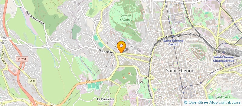 localisation de l'entreprise CHRISTIAN BASTIDE  SAINT-ETIENNE